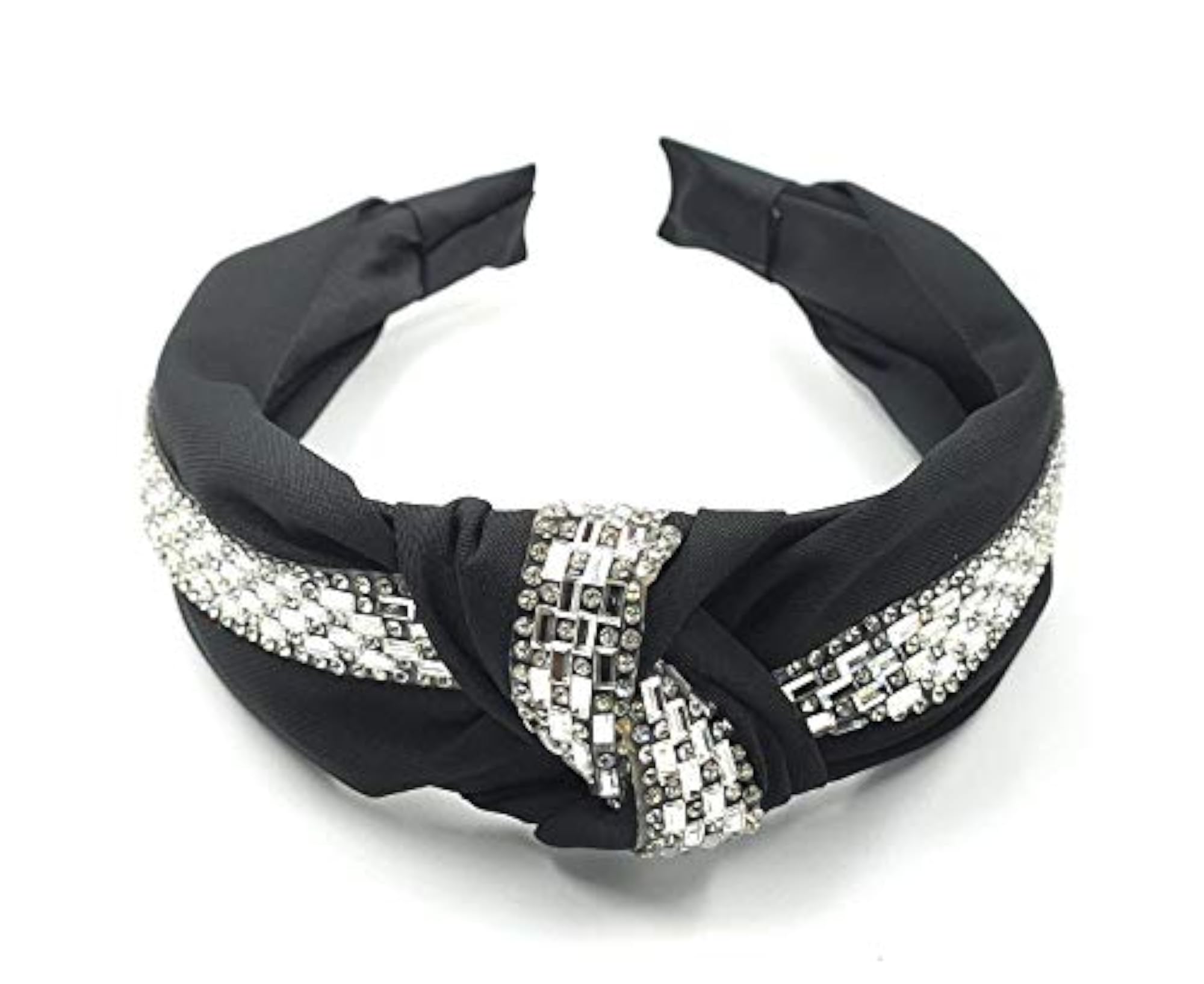 Solid Wide Side Headband Middle Knotted Turban Hairband for Girls